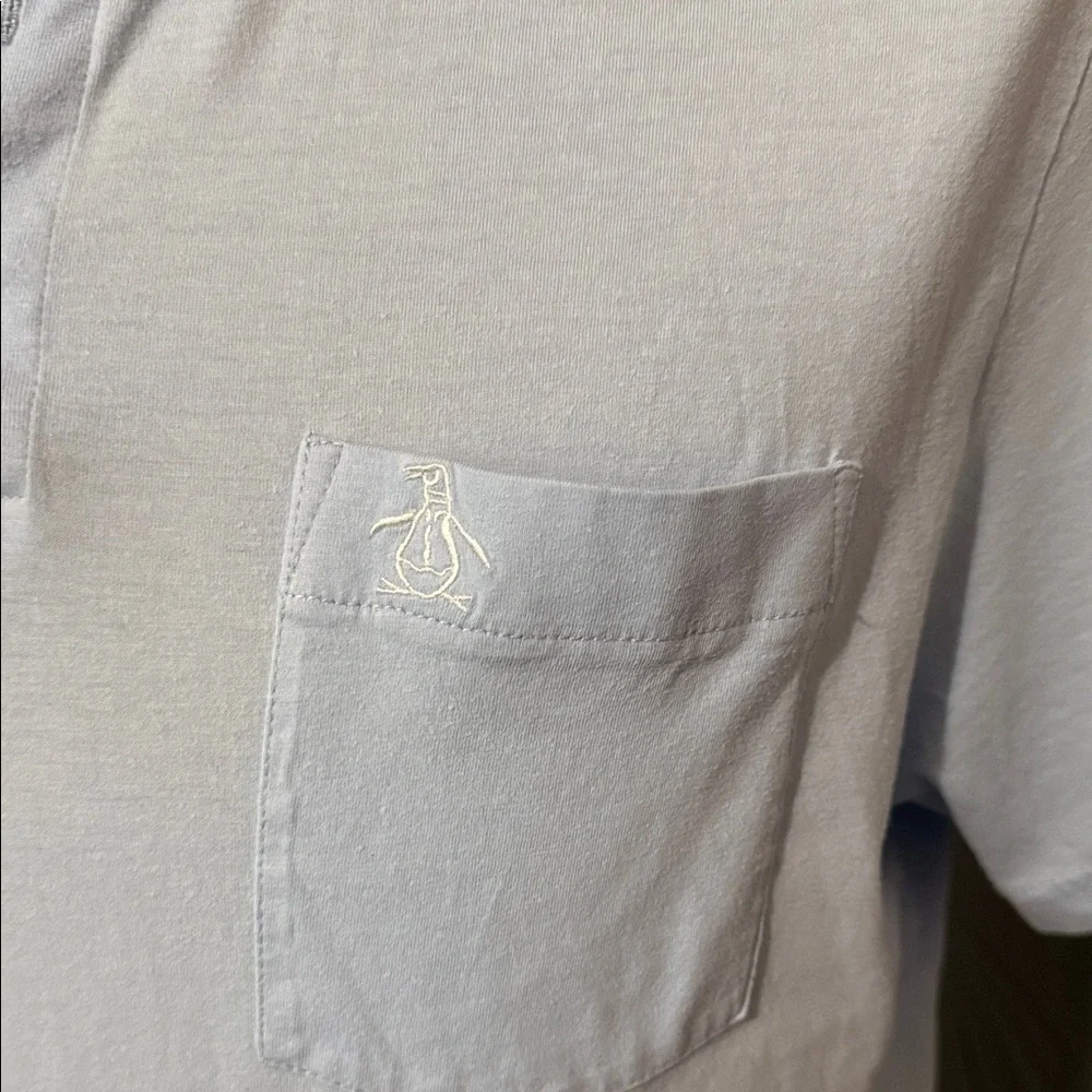 Light Blue Original Penguin Polo Shirt - Picture 2 of 3